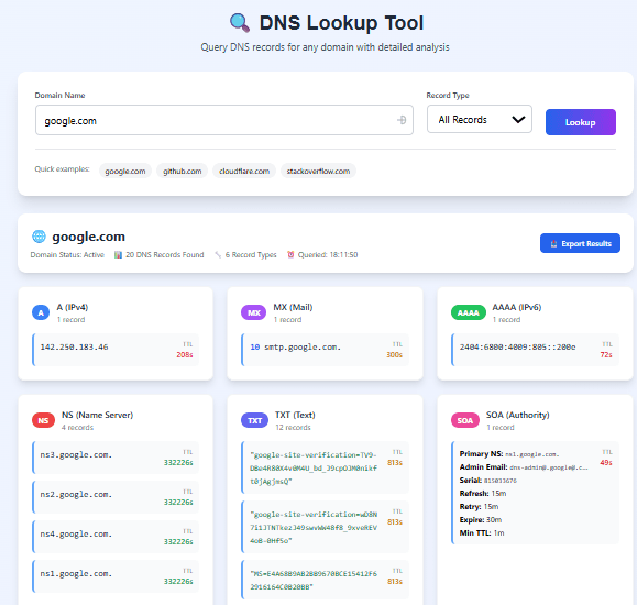 Free Online DNS Lookup Tool – Analyze & Troubleshoot DNS Records