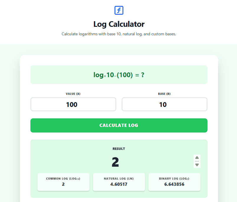 Log Calculator: Solve Logarithms Fast with Step-by-Step Solutions