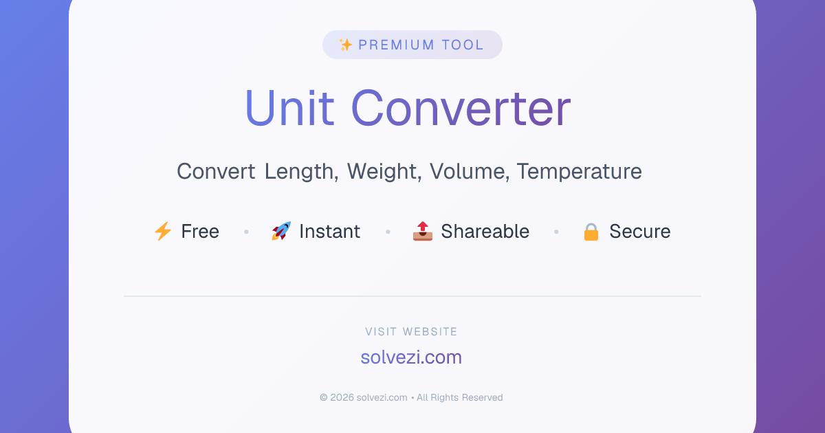 Unit Converter - Convert Length, Weight, Volume, Temperature & Speed ...