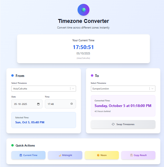 Online Timezone Converter – Instantly Convert Time Across the World